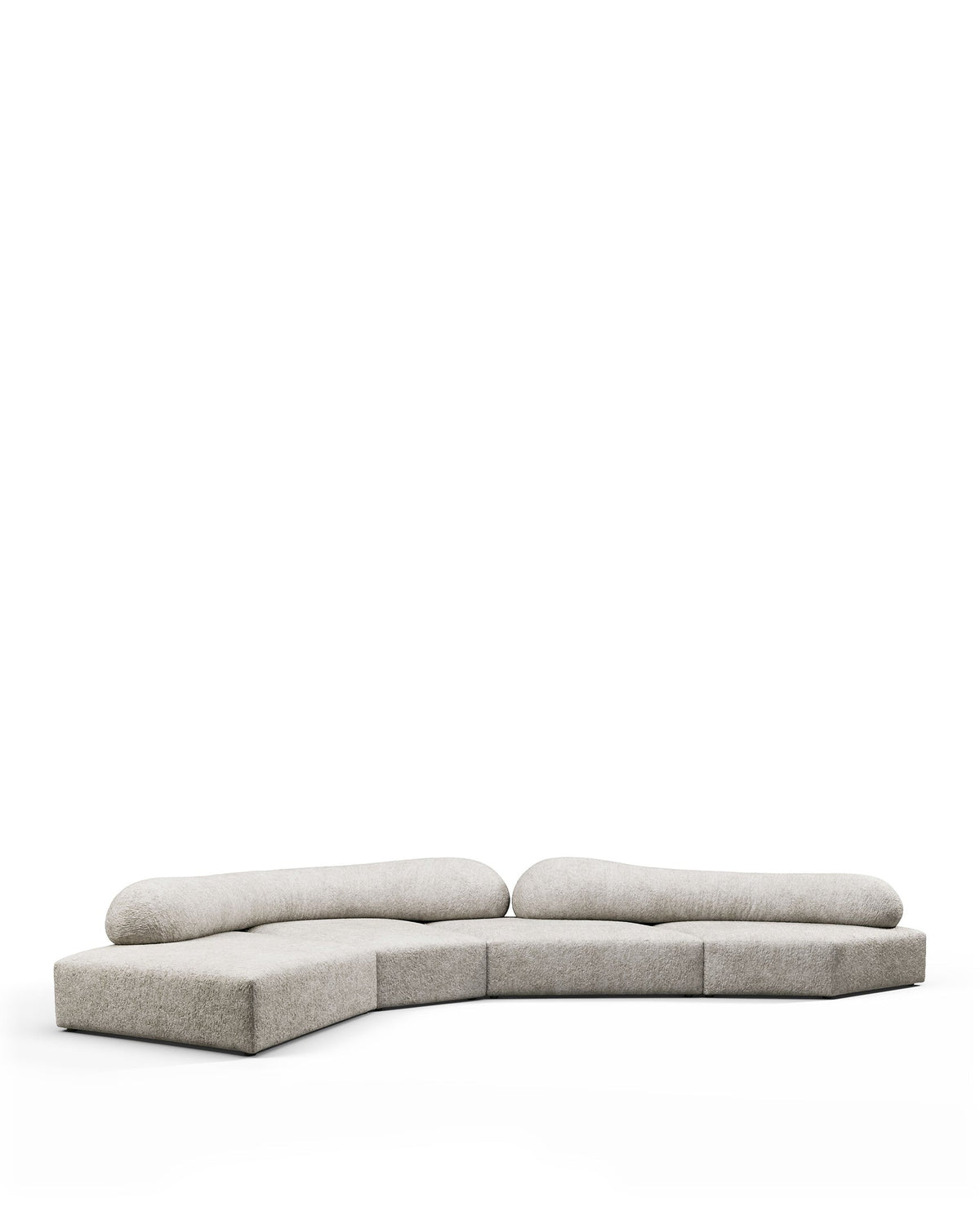 Rockscape 04™ left-corner sofa | dove chenille - left corner sectional / textured - sectionals 04 | madorne