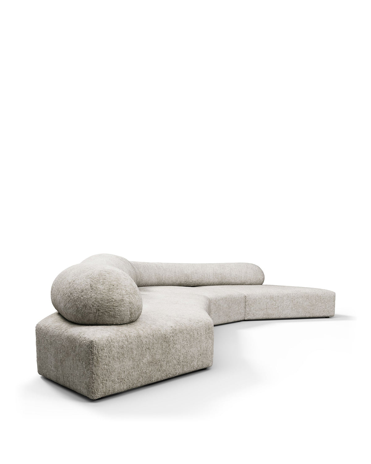 Rockscape 04™ right-corner sofa | dove chenille - right corner sectional / textured - sectionals 04 | madorne