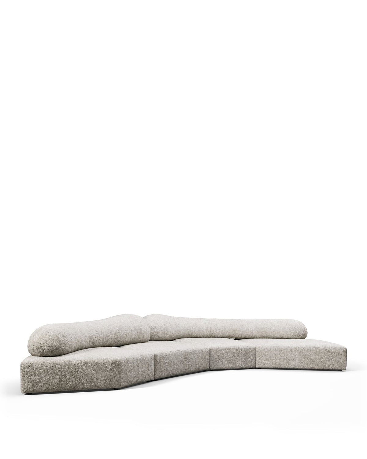 Rockscape 04™ right-corner sofa | dove chenille - right corner sectional / textured - sectionals 04 | madorne