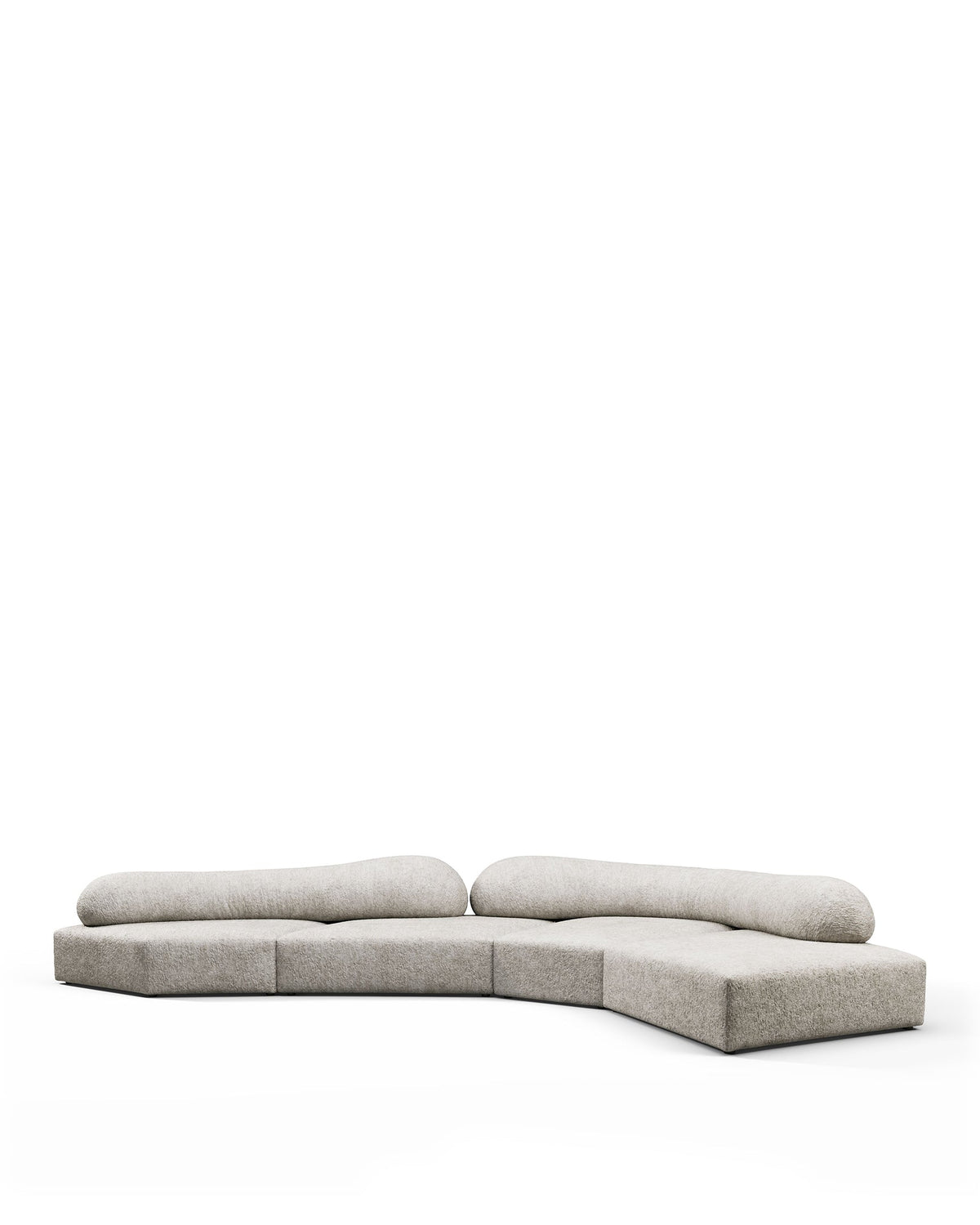 Rockscape 04™ right-corner sofa | dove chenille - right corner sectional / textured - sectionals 04 | madorne