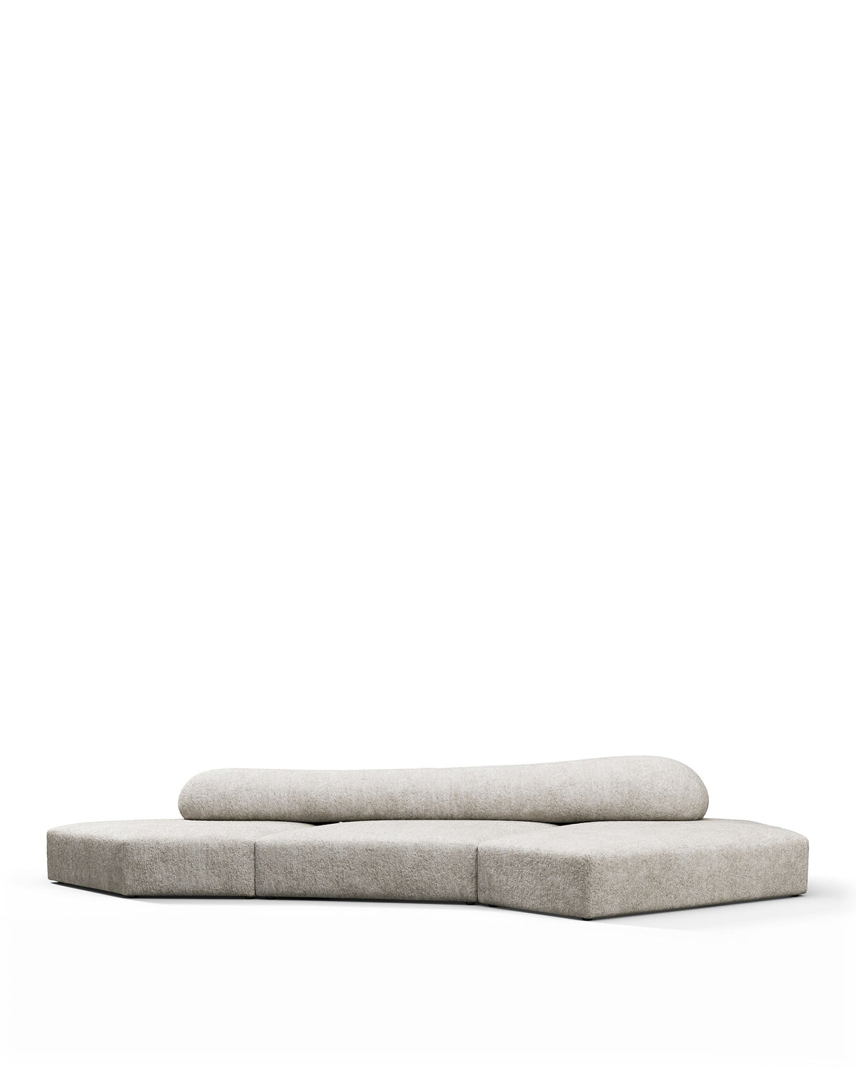 Rockscape 04™ right three-seater sofa | dove chenille - three seater, textured - 3 seaters 04 | designer s...