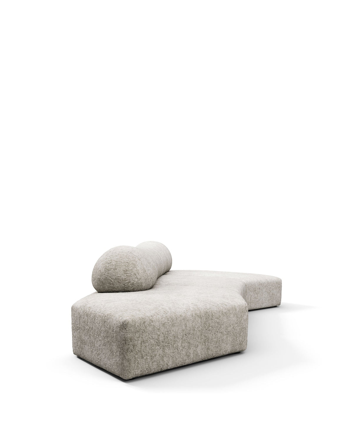 Rockscape 04™ right three-seater sofa | dove chenille - three seater, textured - 3 seaters 04 | designer s...
