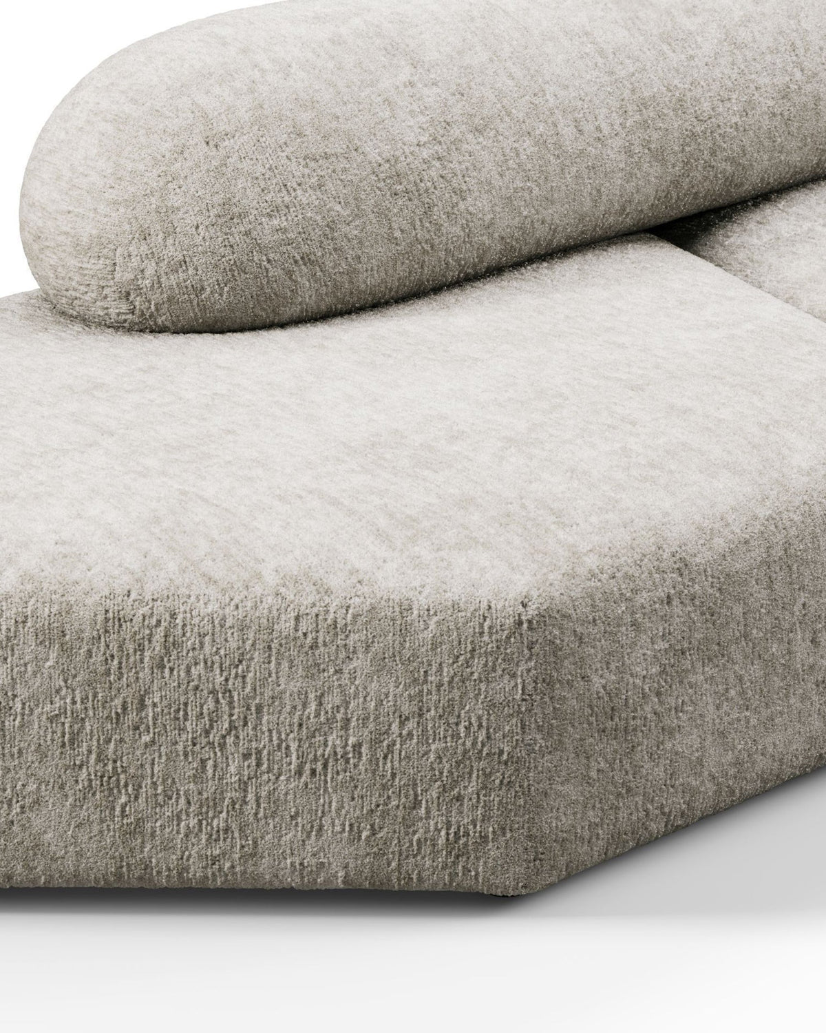 Rockscape 04™ right three-seater sofa | dove chenille - three seater, textured - 3 seaters 04 | designer s...
