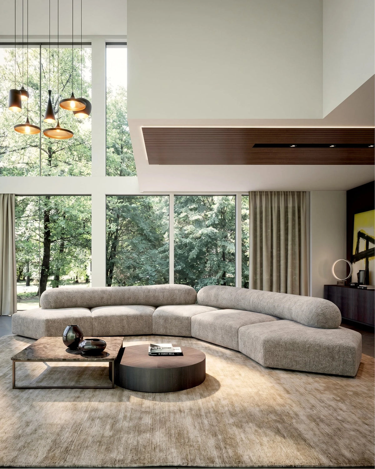 Rockscape 04™ sofa large corner | dove textured chenille - sectional / sectionals 04 | madorne