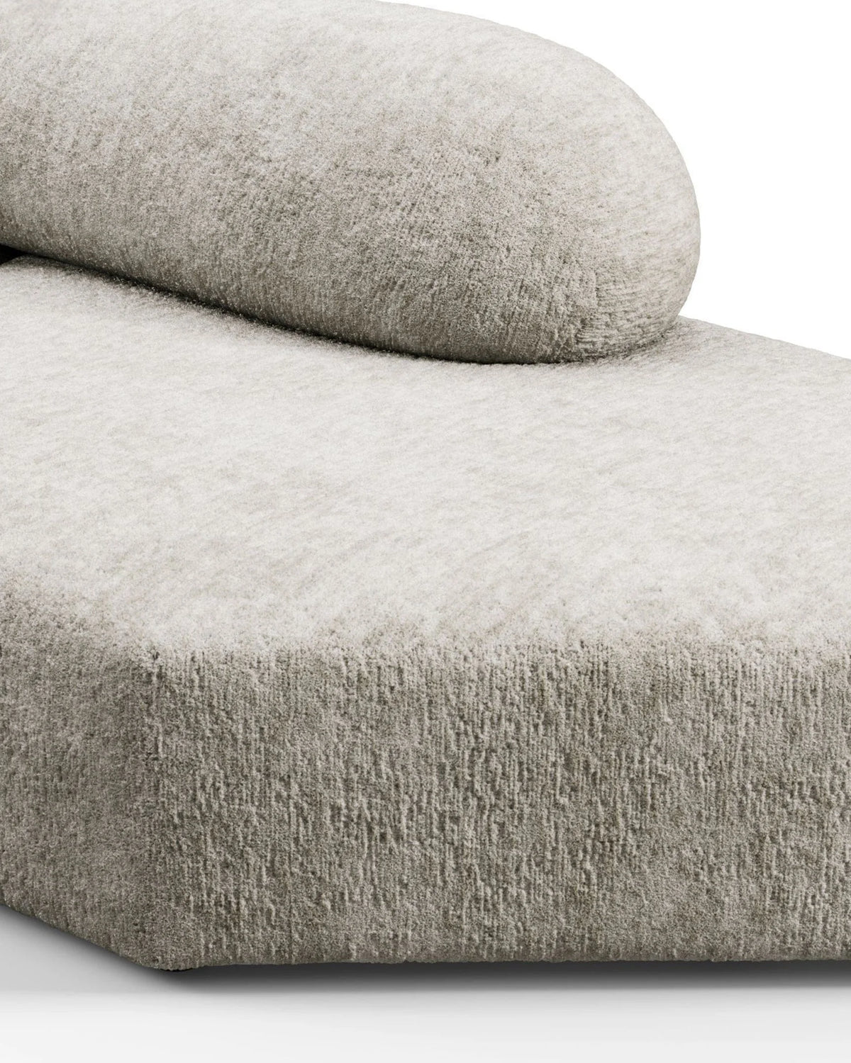Rockscape 04™ sofa three seater left | dove textured chenille - 3 seaters 04 | designer three-seater...