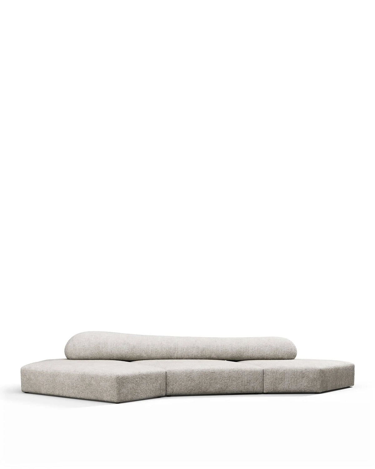 Rockscape 04™ sofa three seater left | dove textured chenille - 3 seaters 04 | designer three-seater...