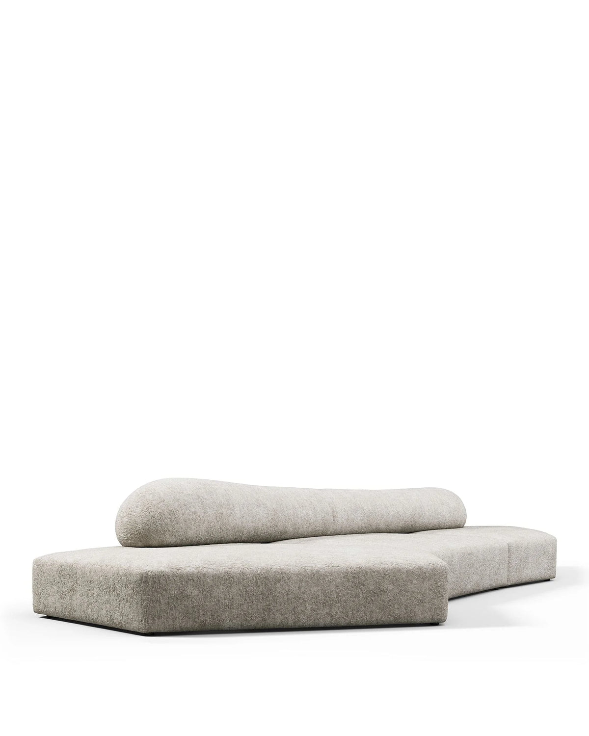 Rockscape 04™ sofa three seater left | dove textured chenille - 3 seaters 04 | designer three-seater...