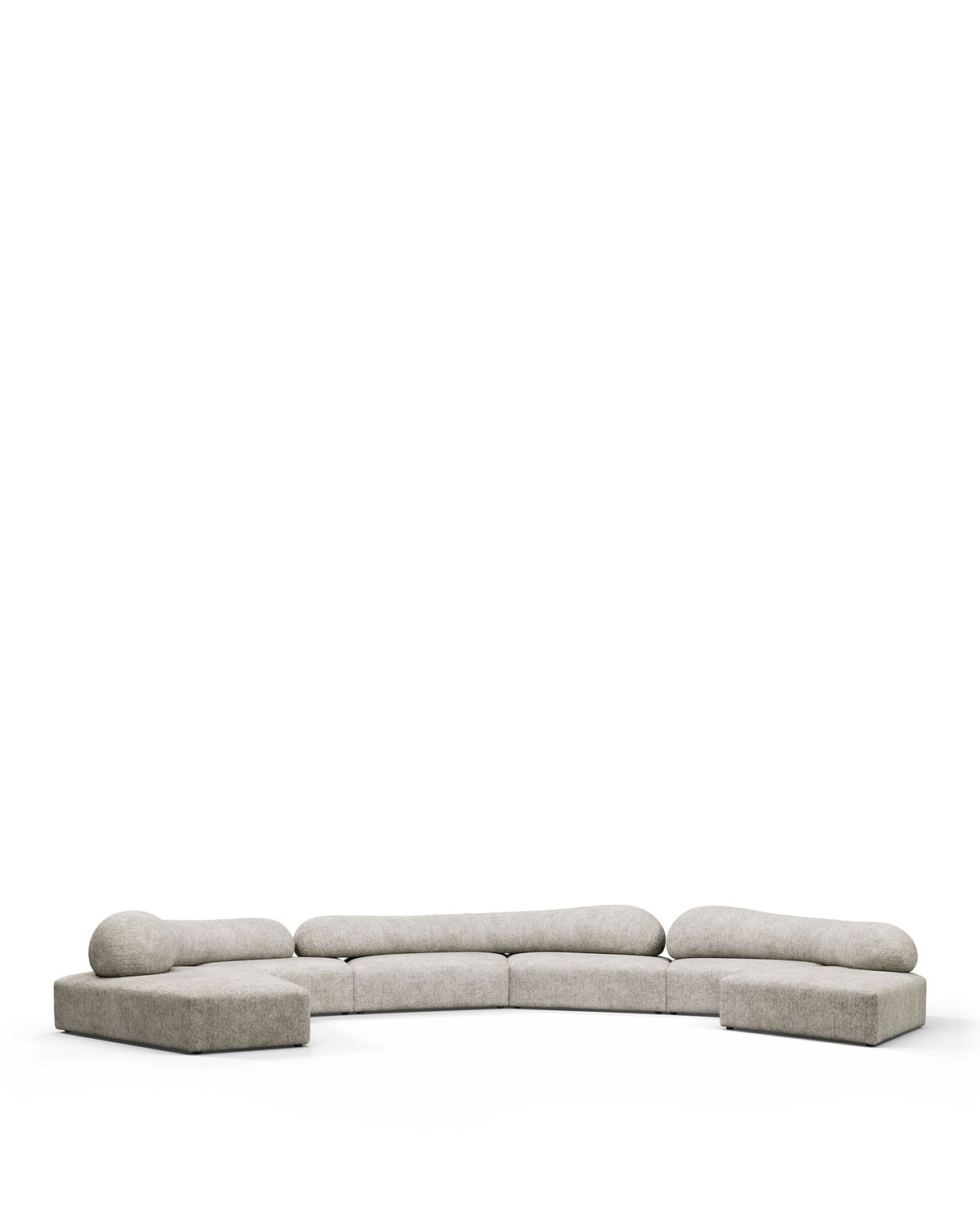 Rockscape 04™ u-shaped sofa | dove chenille - u-shape sectional / textured - sectionals 04 | madorne