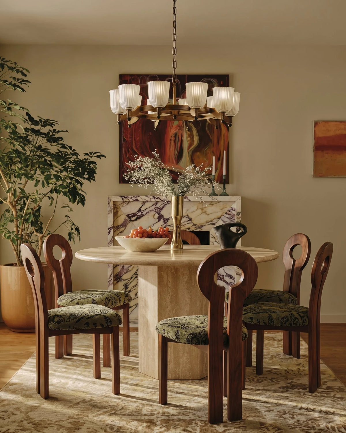 Sagan 47™ round dining table | sculptural pedestal - tables epic table-inspired | madorne