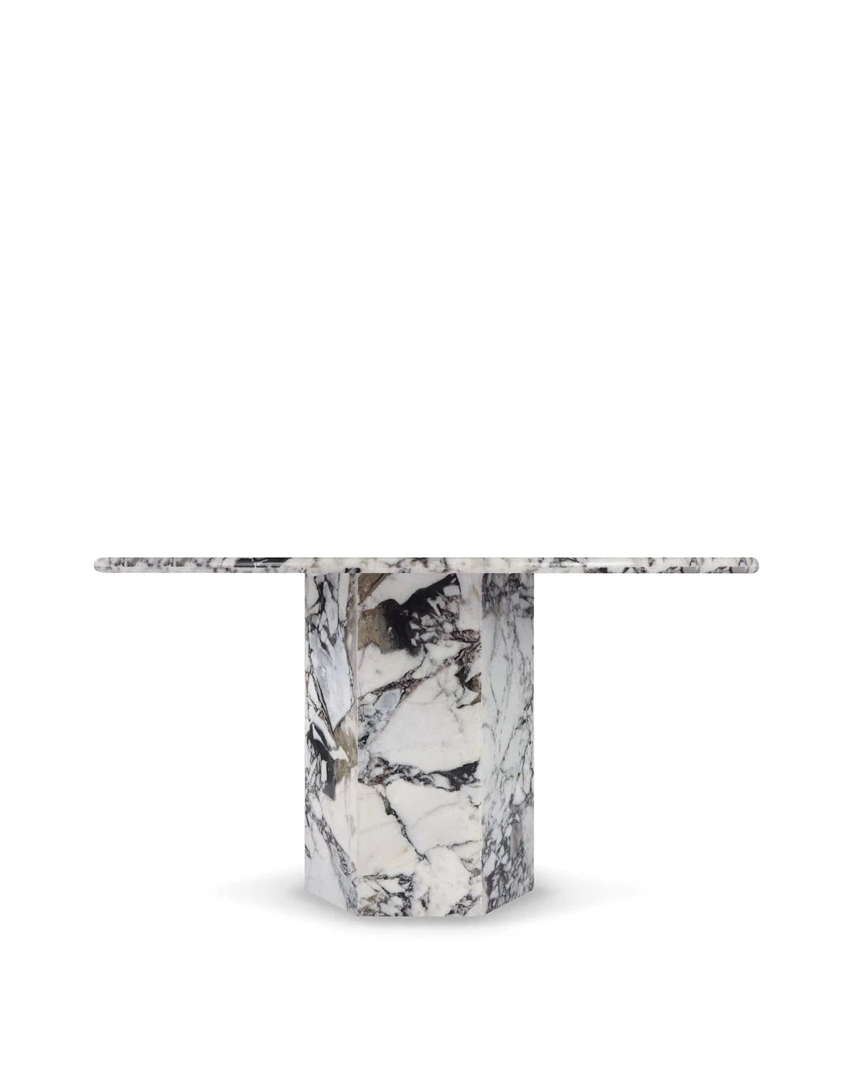 Sagan 55™ round dining table | travertine pedestal - tables epic table-inspired | madorne