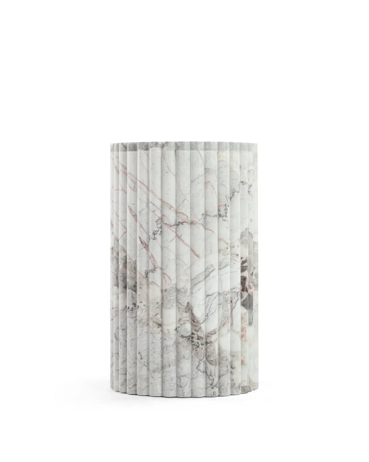 Saturna™ side table | orso grigio marble - tables saturna | modern | madorne