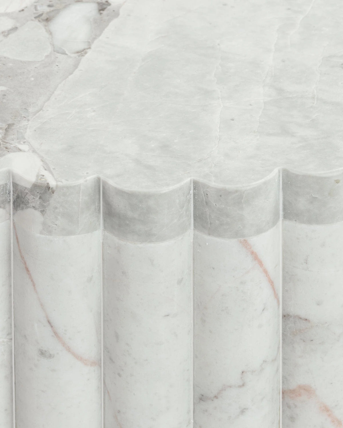 Saturna™ side table | orso grigio marble - tables saturna | modern | madorne