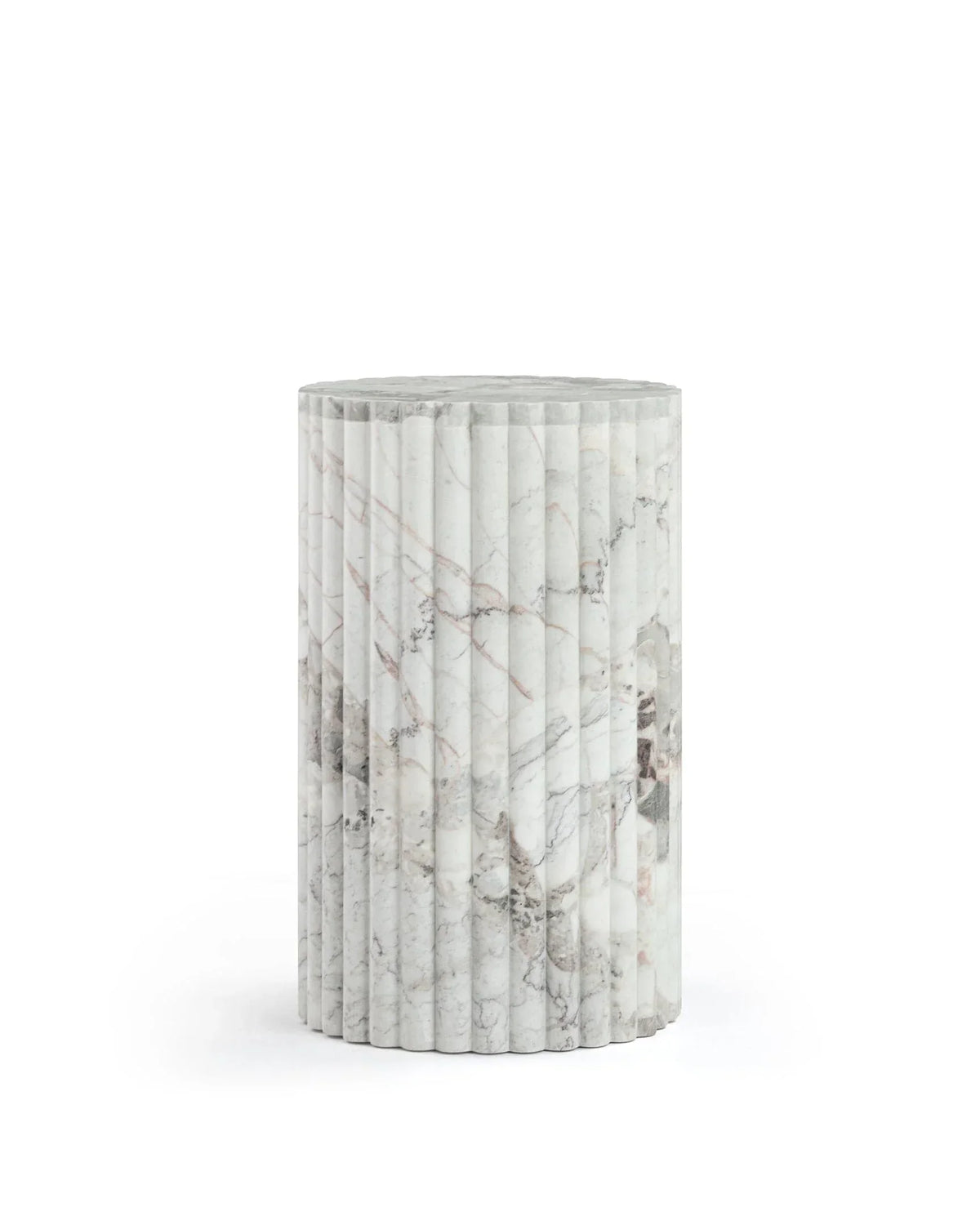 Saturna™ side table | orso grigio marble - tables saturna | modern | madorne