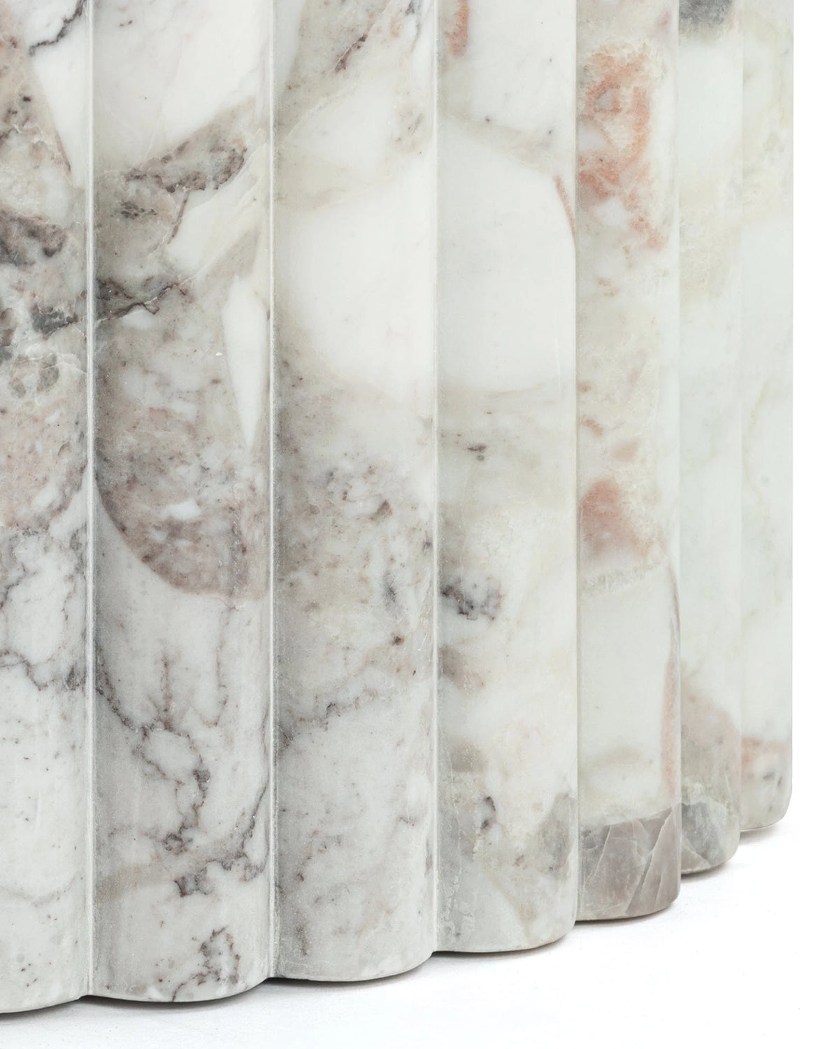 Saturna™ side table | orso grigio marble - tables saturna | modern | madorne