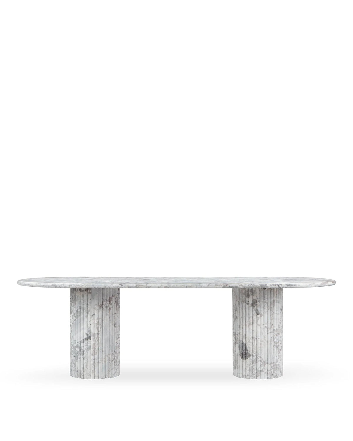 Saturne 98™ oval dining table | natural marble - orso grigio - tables 98 | madorne
