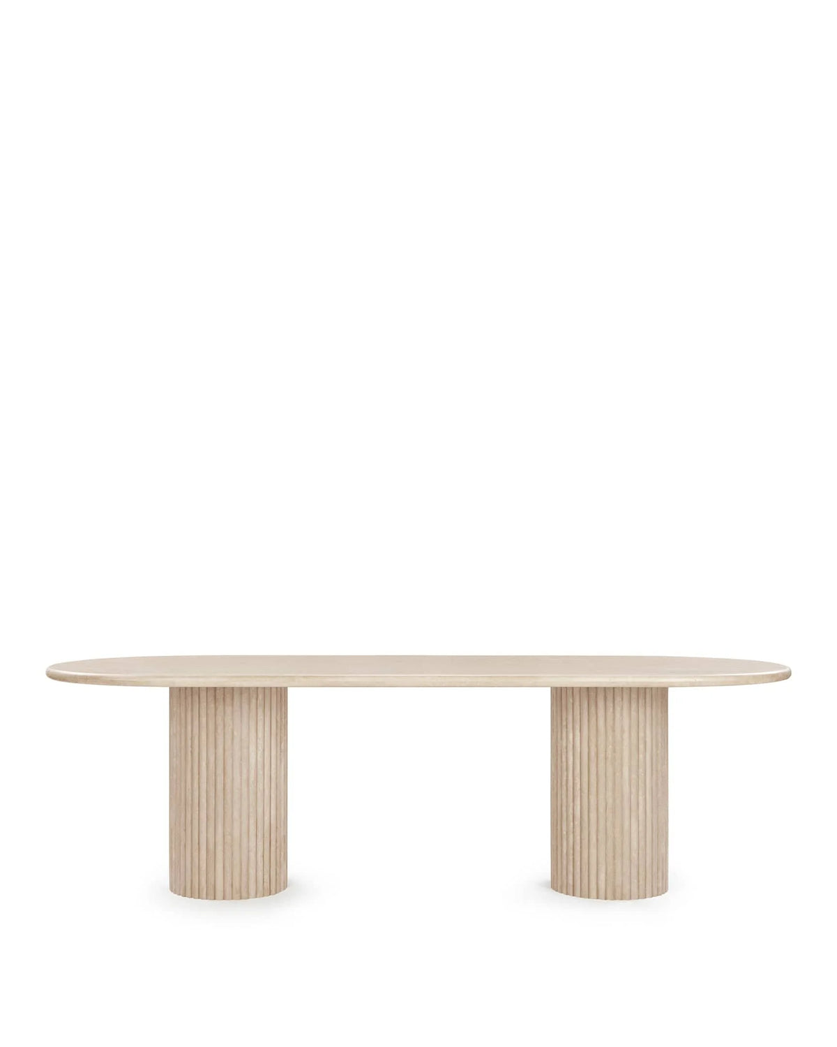 Saturne 98™ oval dining table | natural marble - travertine - tables 98 | madorne