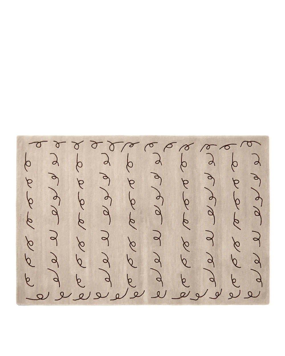 Script™ Wool Rug | Beige Linework
