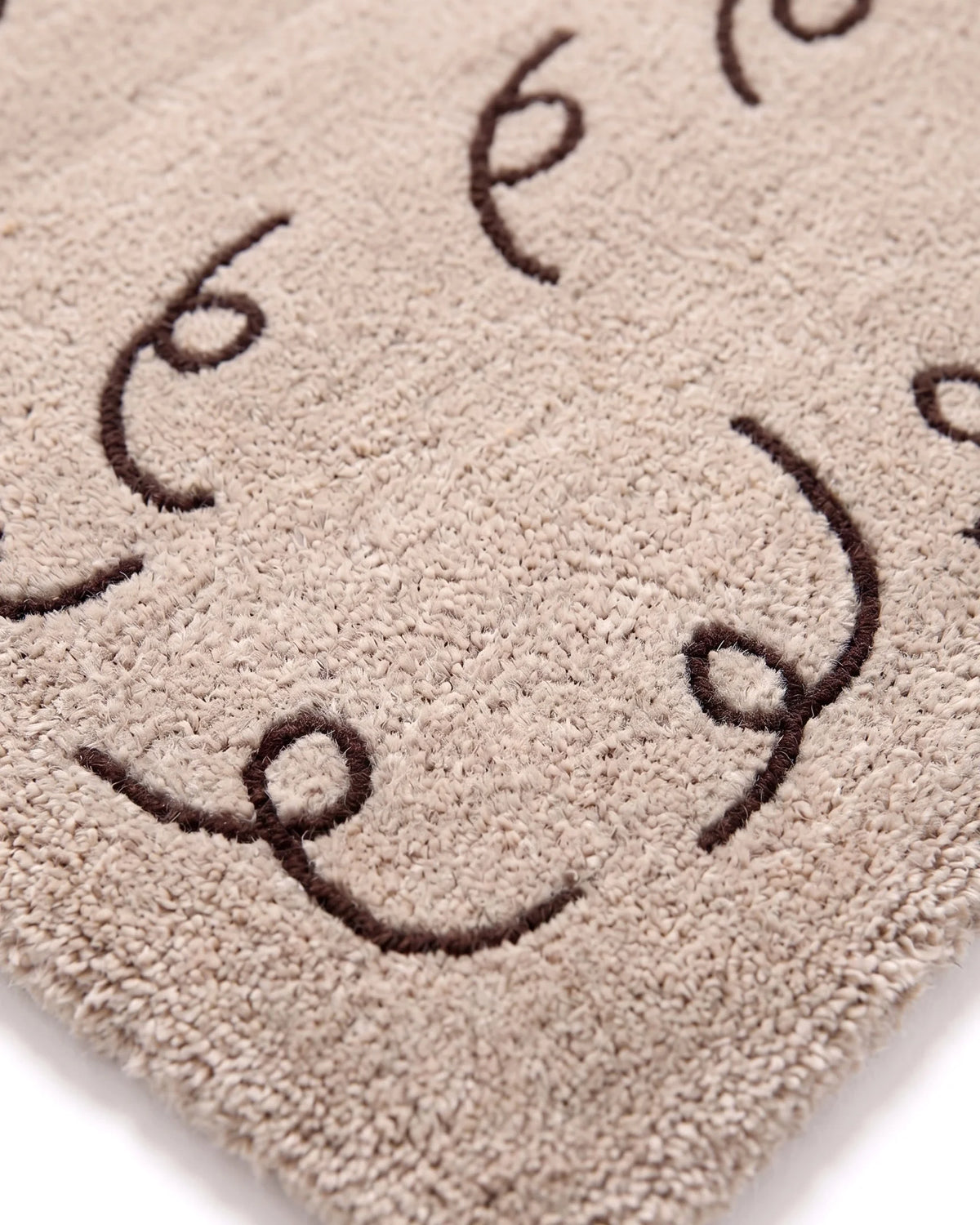 Script™ Wool Rug | Beige Linework