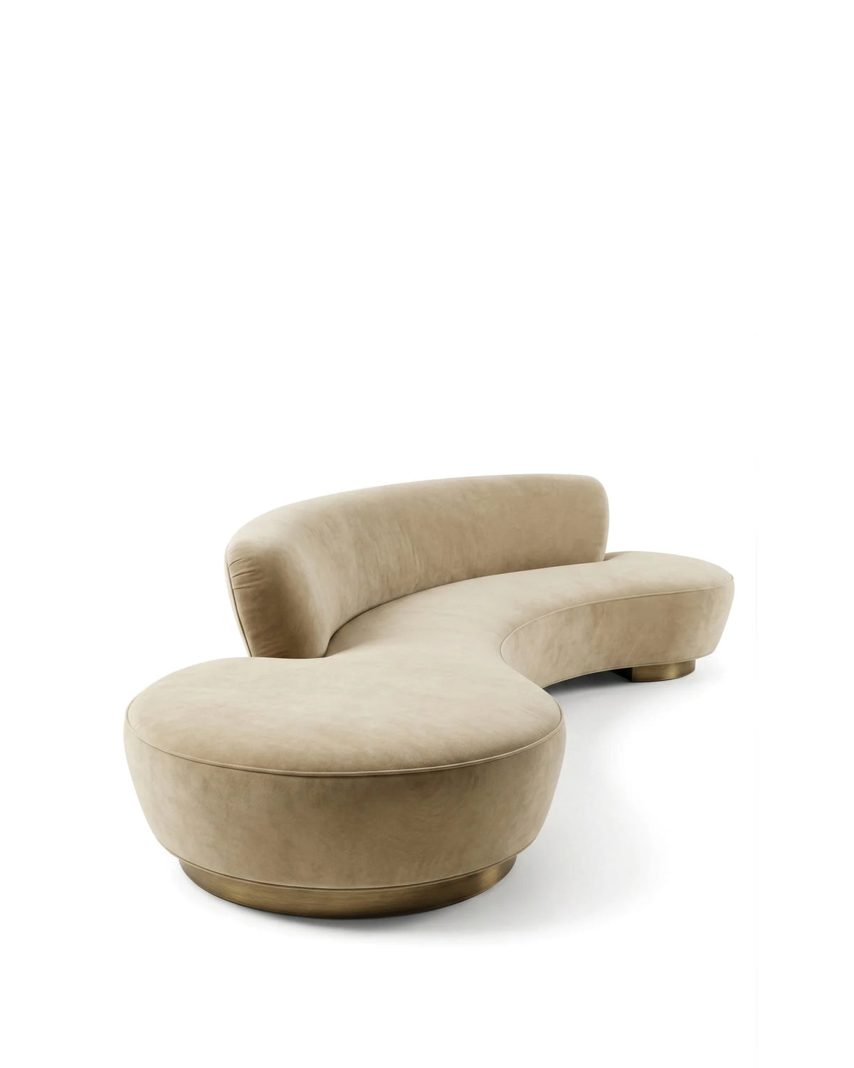 Serein curve™ three-seater sofa | asymmetric form - 3 seaters serpentine sofa-inspired | madorne