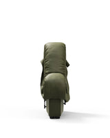 Serpent 72™ intermediate module | curved sectional - deep olive vegan leather - modules 72 | modular sofa element