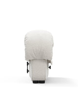 Serpent 72™ intermediate stool module | curved sectional - white boucle - modules 72 | modular sofa element...