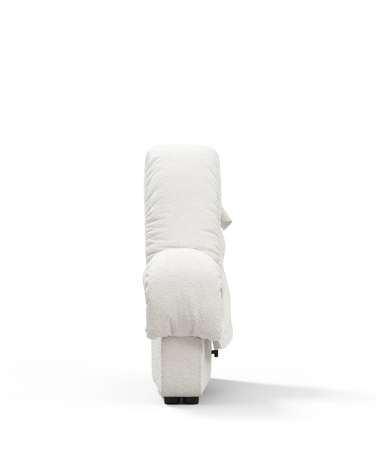 Serpent 72™ left-end module | curved sectional - white boucle - modules 72 | modular sofa element | madorne