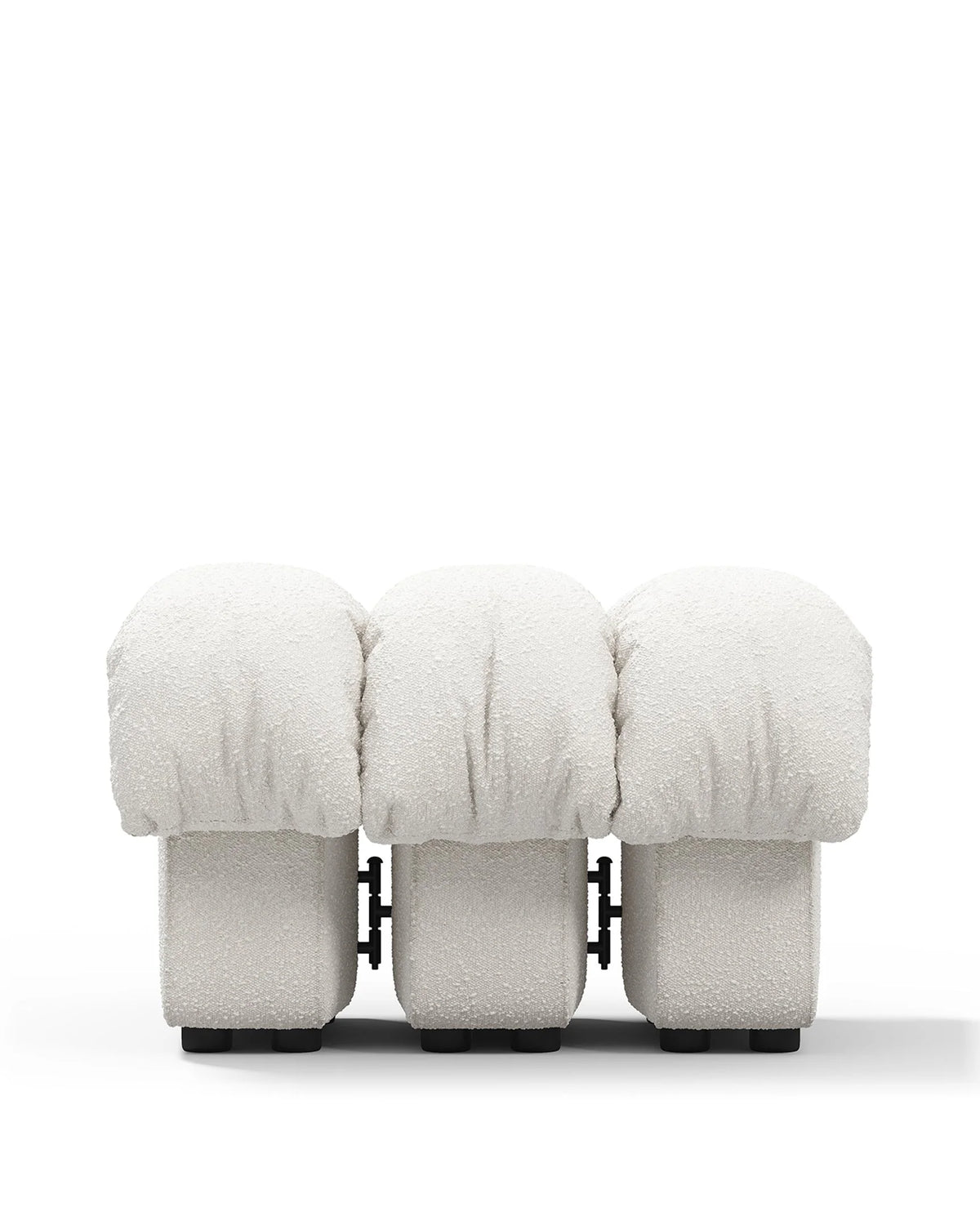 Serpent 72™ ottoman | white boucle - stools & ottomans 72 | modern | madorne