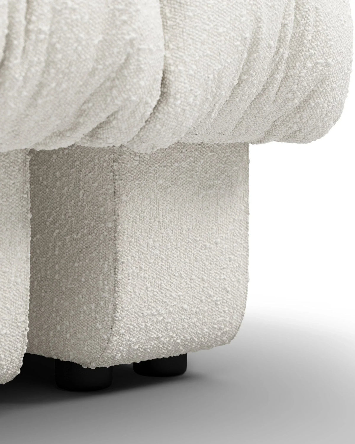 Serpent 72™ ottoman | white boucle - stools & ottomans 72 | modern | madorne