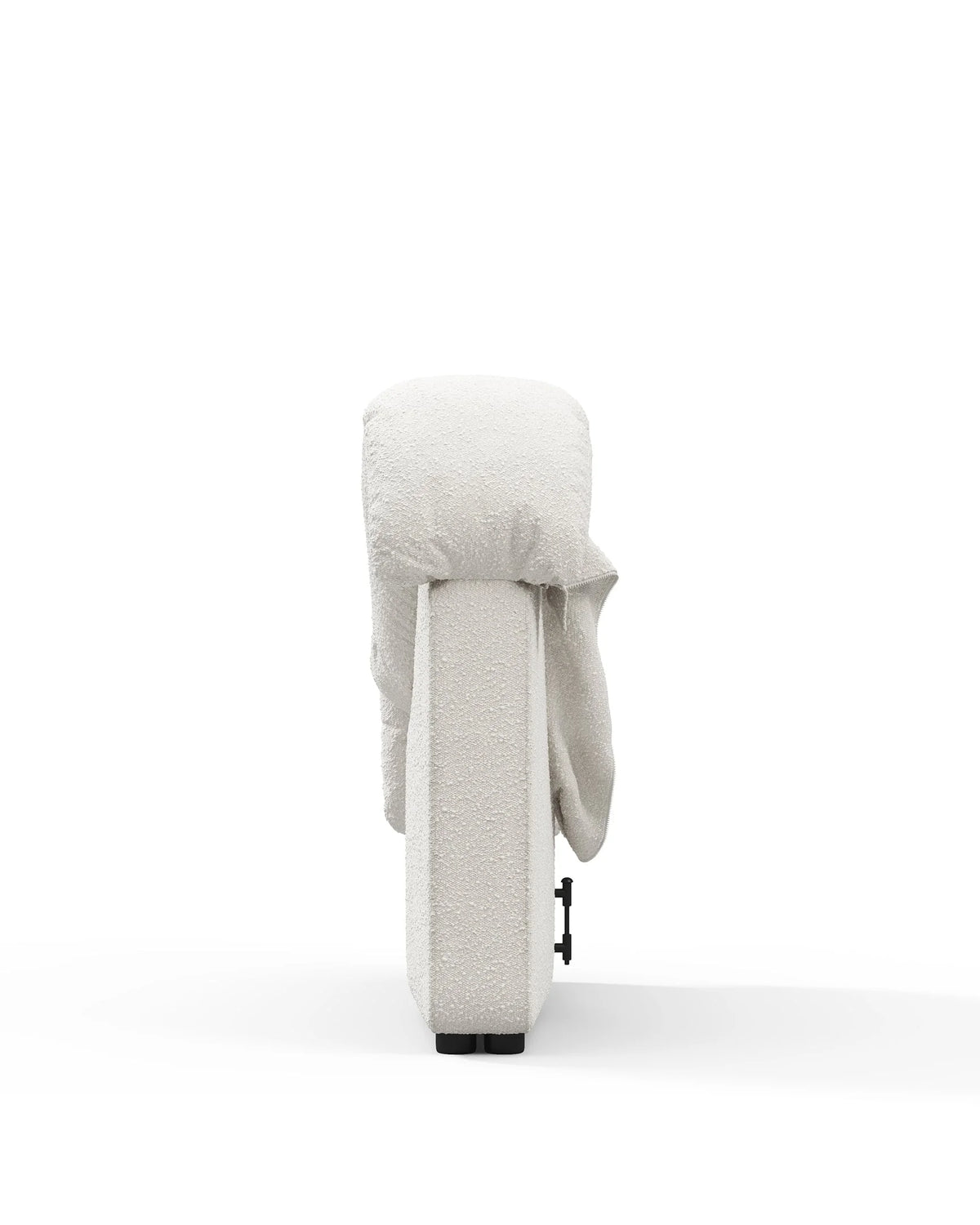 Serpent 72™ right end module armrest | white boucle - modules 72 | designer modular sofa e...