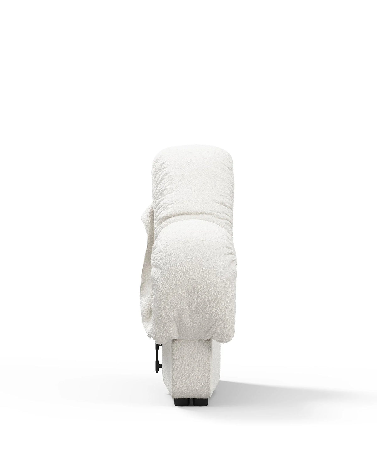 Serpent 72™ right end module armrest | white boucle - modules 72 | designer modular sofa e...