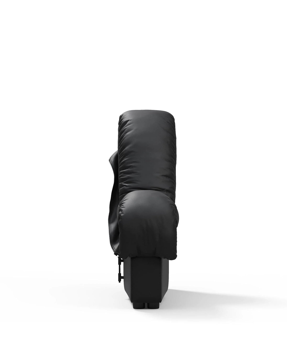 Serpent 72™ right-end module | curved sectional - black vegan leather - modules 72 | modular sofa element | madorne