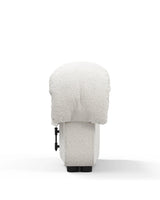Serpent 72™ right end stool module | white boucle - modules 72 | designer modular sofa elem...