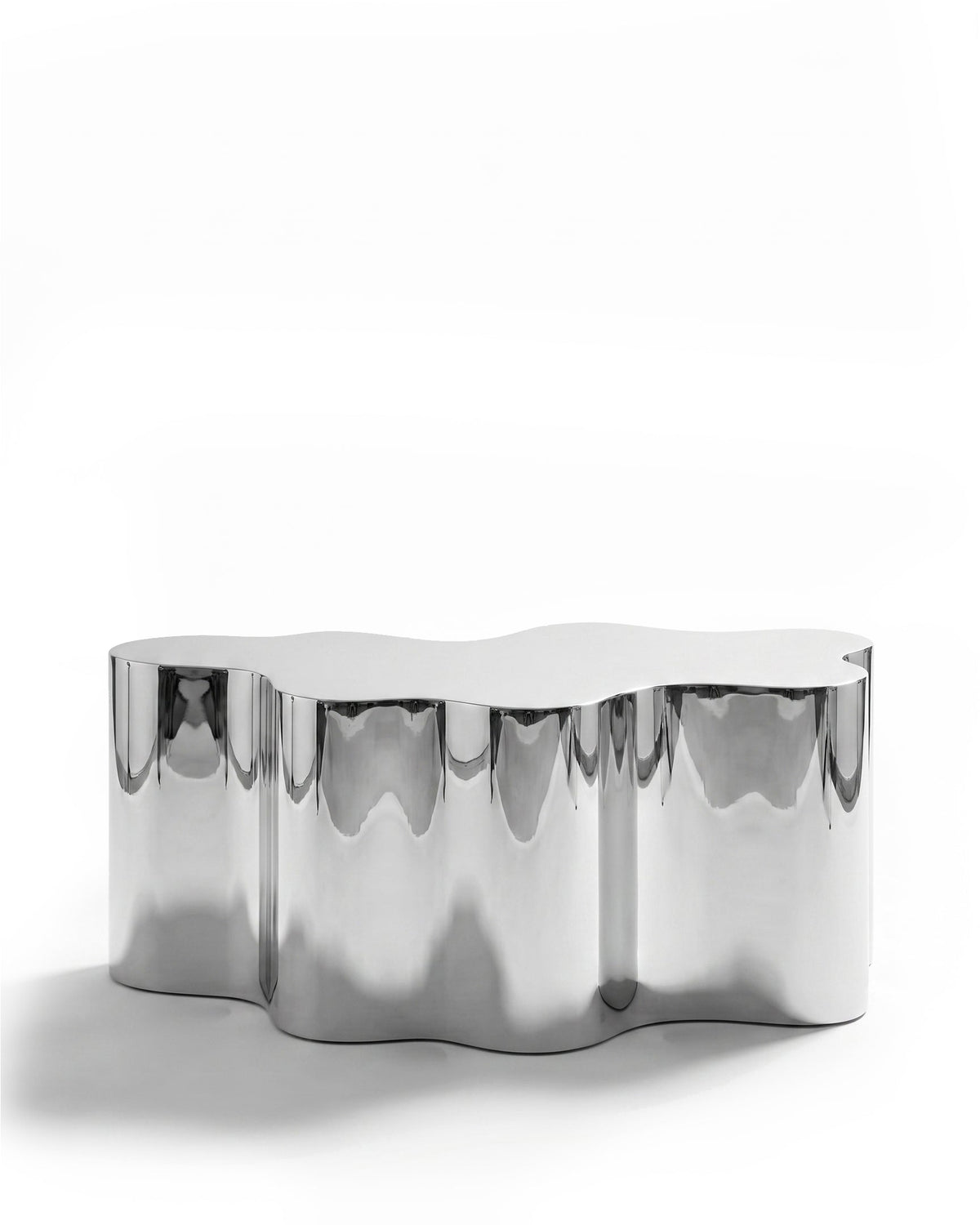Skya™ Sculptural Table | Mirror Chrome