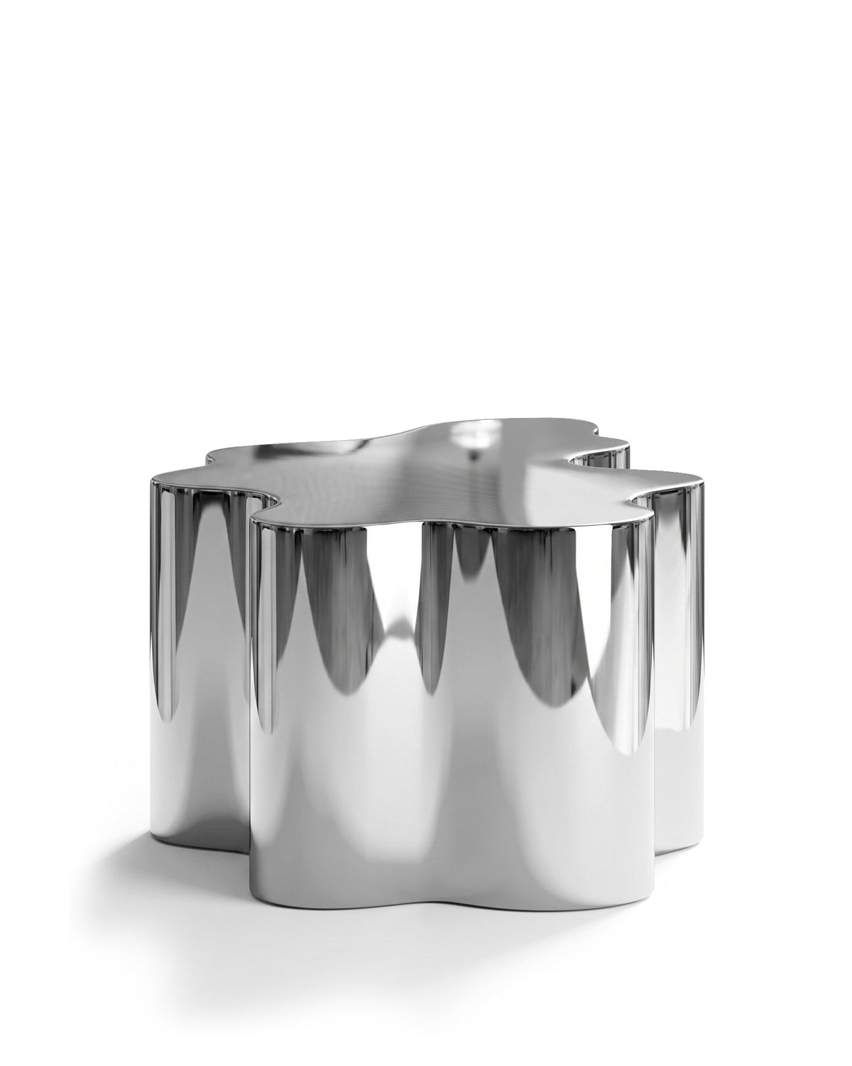 Skya™ Sculptural Table | Mirror Chrome