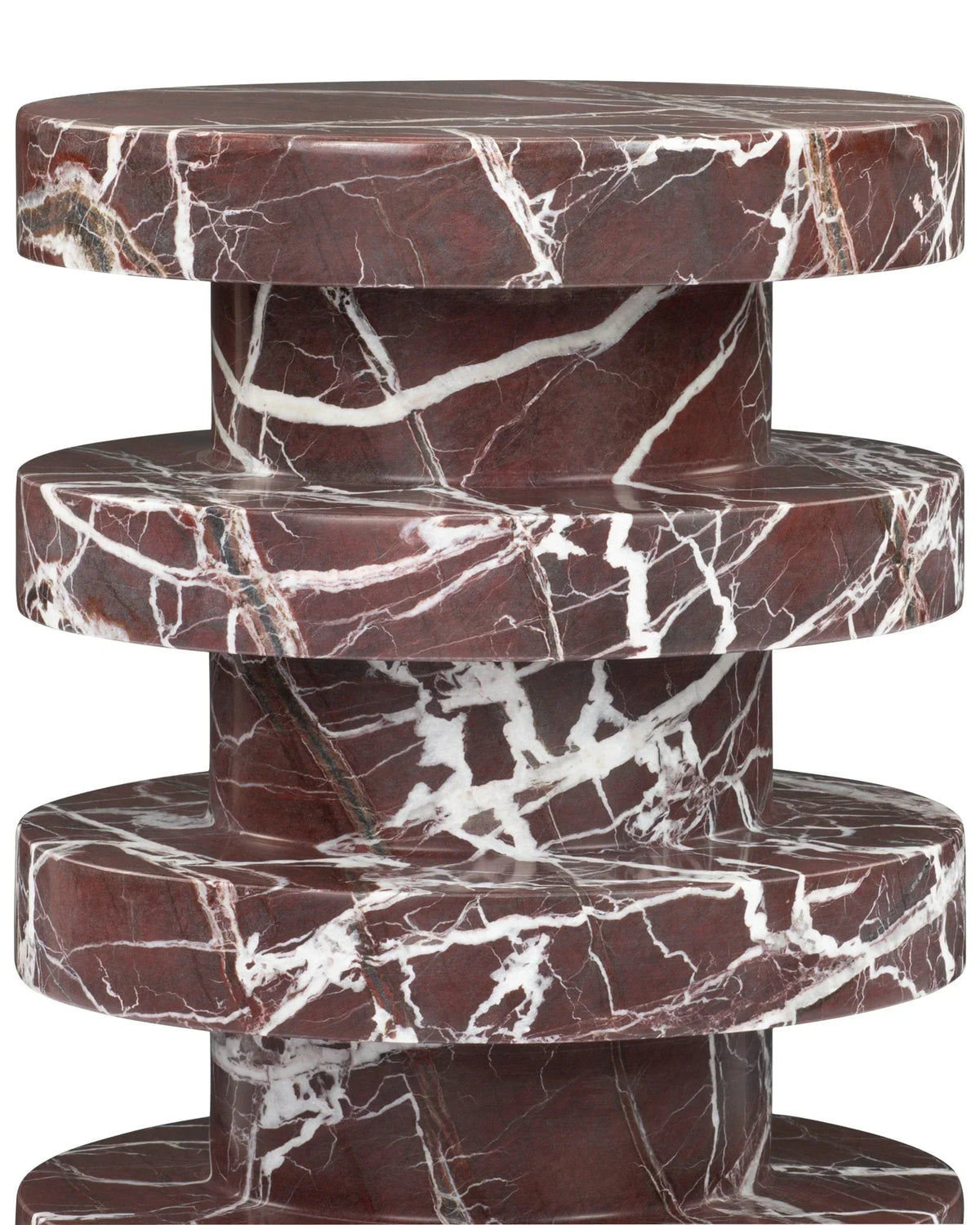 Soha™ side table | polished rosso levanto marble - tables soha | modern | madorne