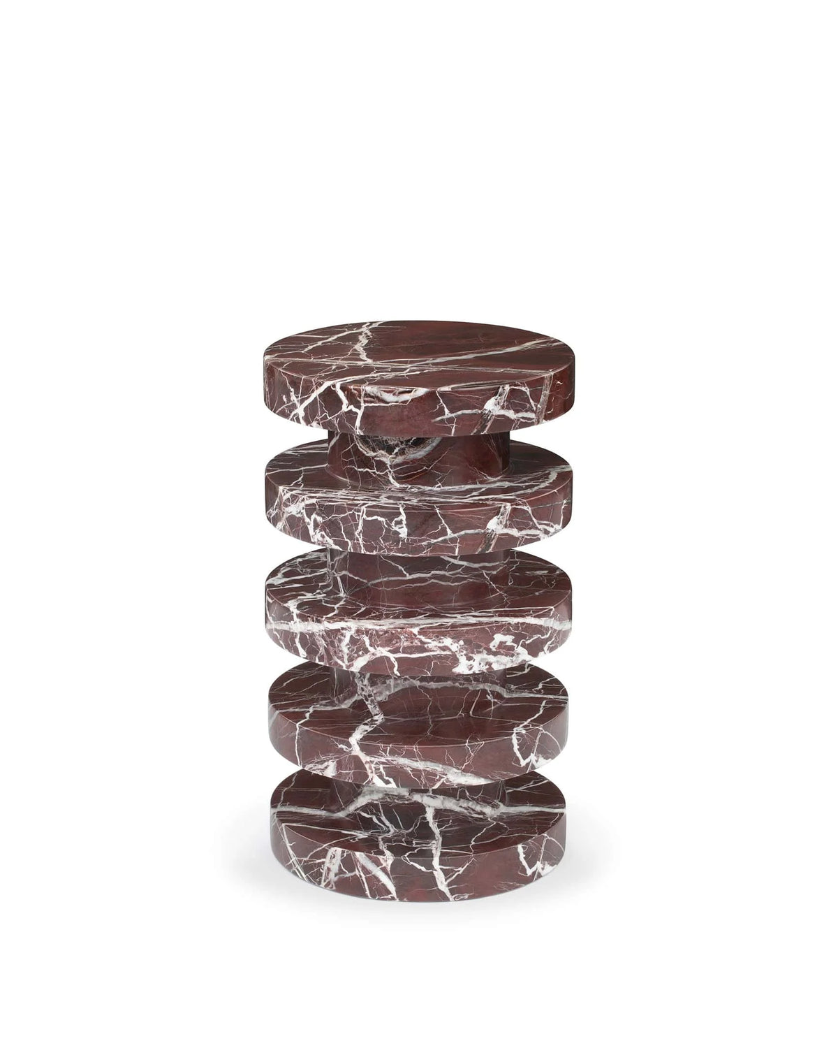 Soha™ side table | polished rosso levanto marble - tables soha | modern | madorne
