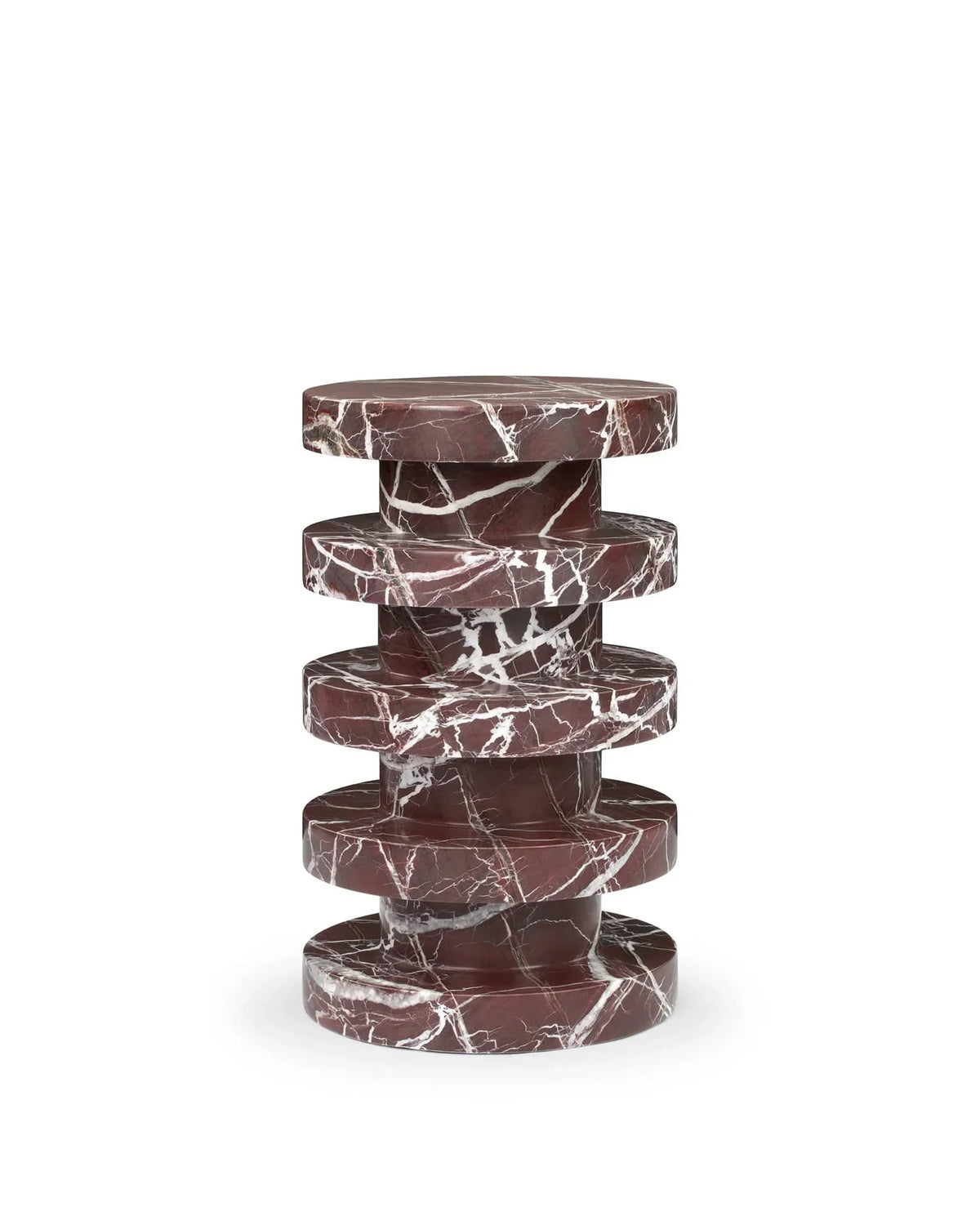 Soha™ side table | polished rosso levanto marble - tables soha | modern | madorne