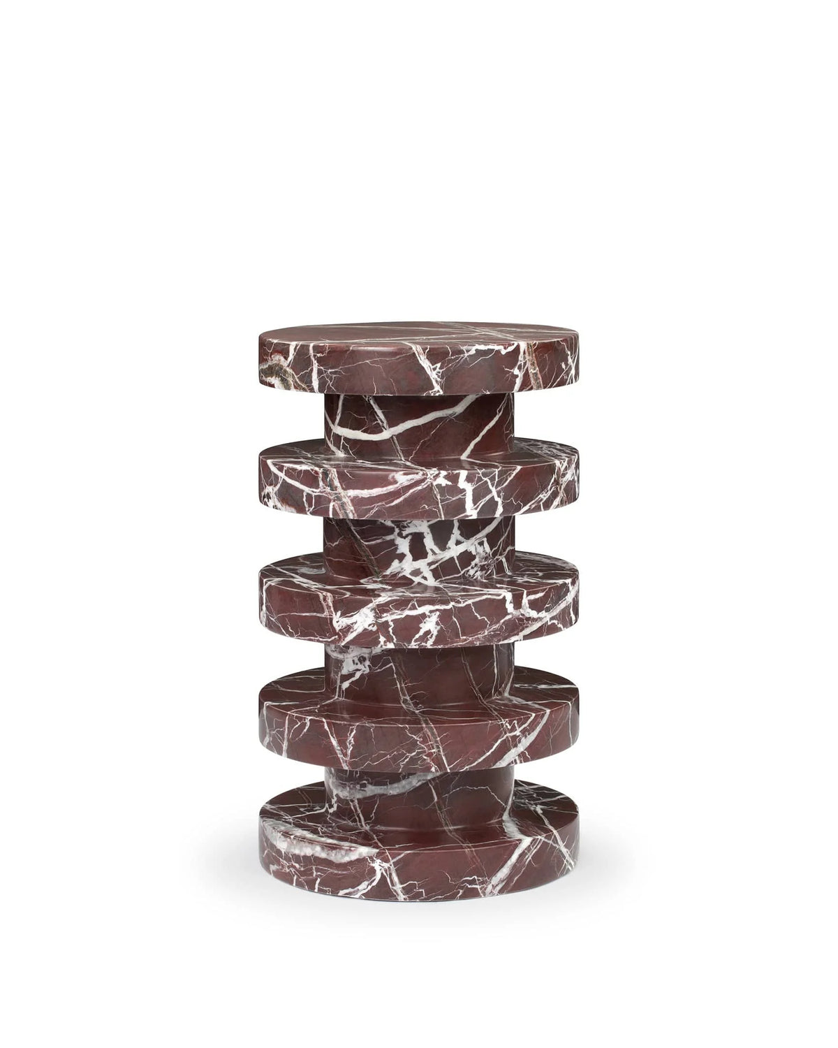 Soha™ side table | polished rosso levanto marble - tables soha | modern | madorne
