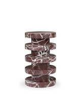 Soha™ side table | polished rosso levanto marble - tables soha | modern | madorne