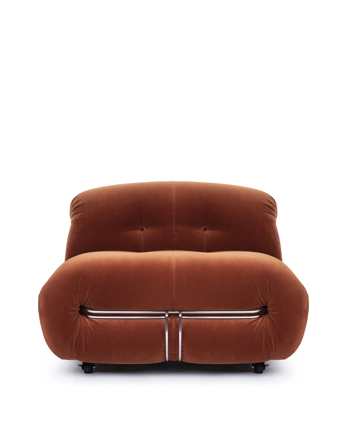 Soria 69™ lounge chair | sculptural upholstery - spice velvet - chairs soriana-inspired by scarpa | madorne