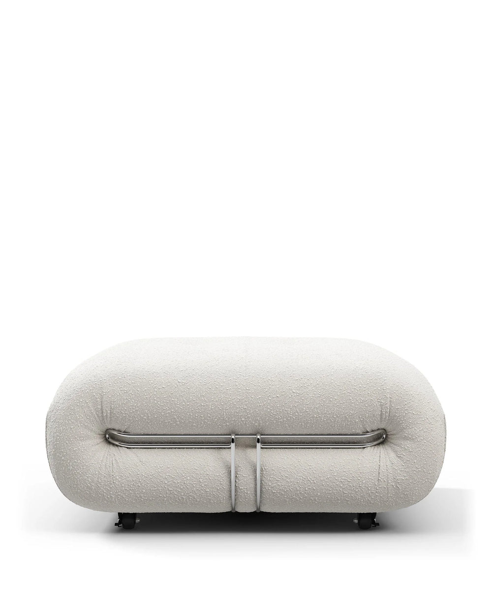 Soria 69™ ottoman | sculptural upholstery - white boucle - stools & ottomans 69 | designer | madorne