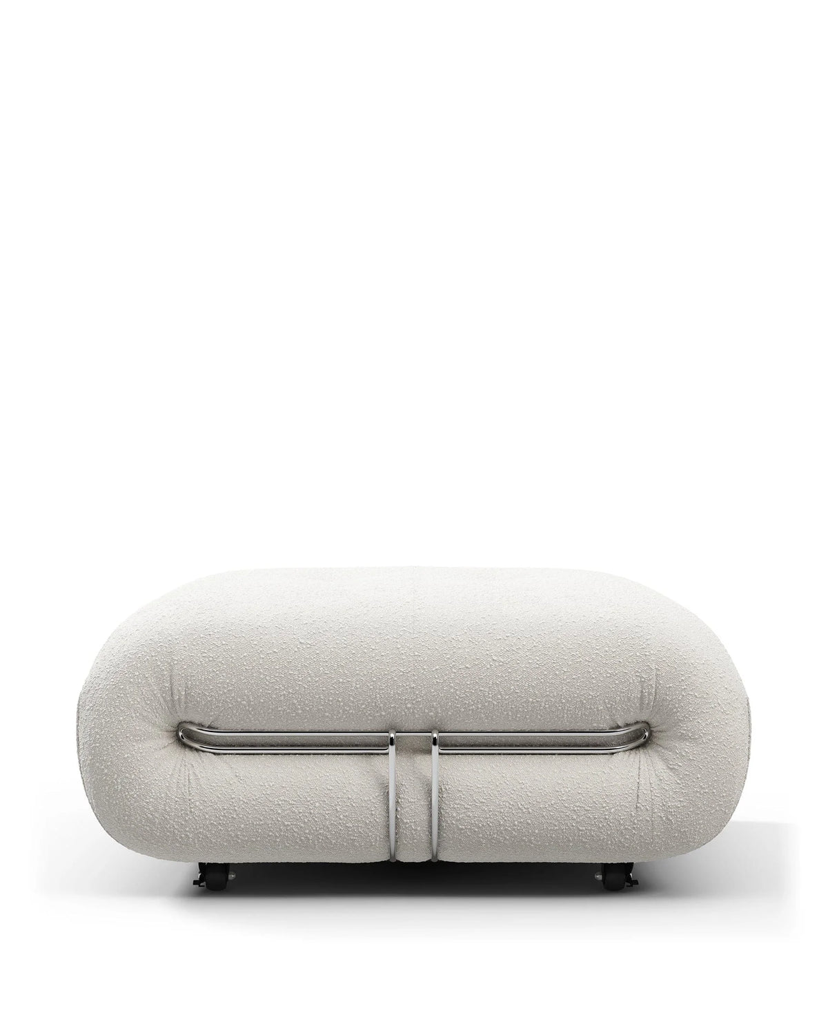 Soria 69™ ottoman | sculptural upholstery - white boucle - stools & ottomans 69 | designer | madorne