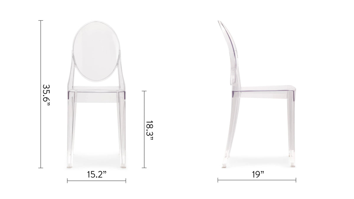 Spectra 05™ side chair | clear polycarbonate - dining chairs 05 | madorne