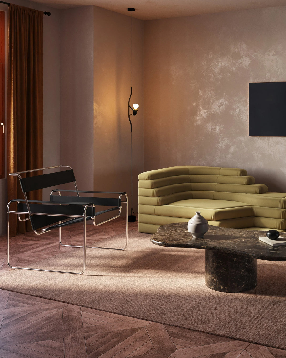 Stana™ chair | midnight black premium leather - dining chairs wassily chair-inspired | madorne