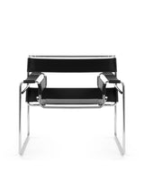 Stana™ chair | midnight black premium leather - dining chairs wassily chair-inspired | madorne