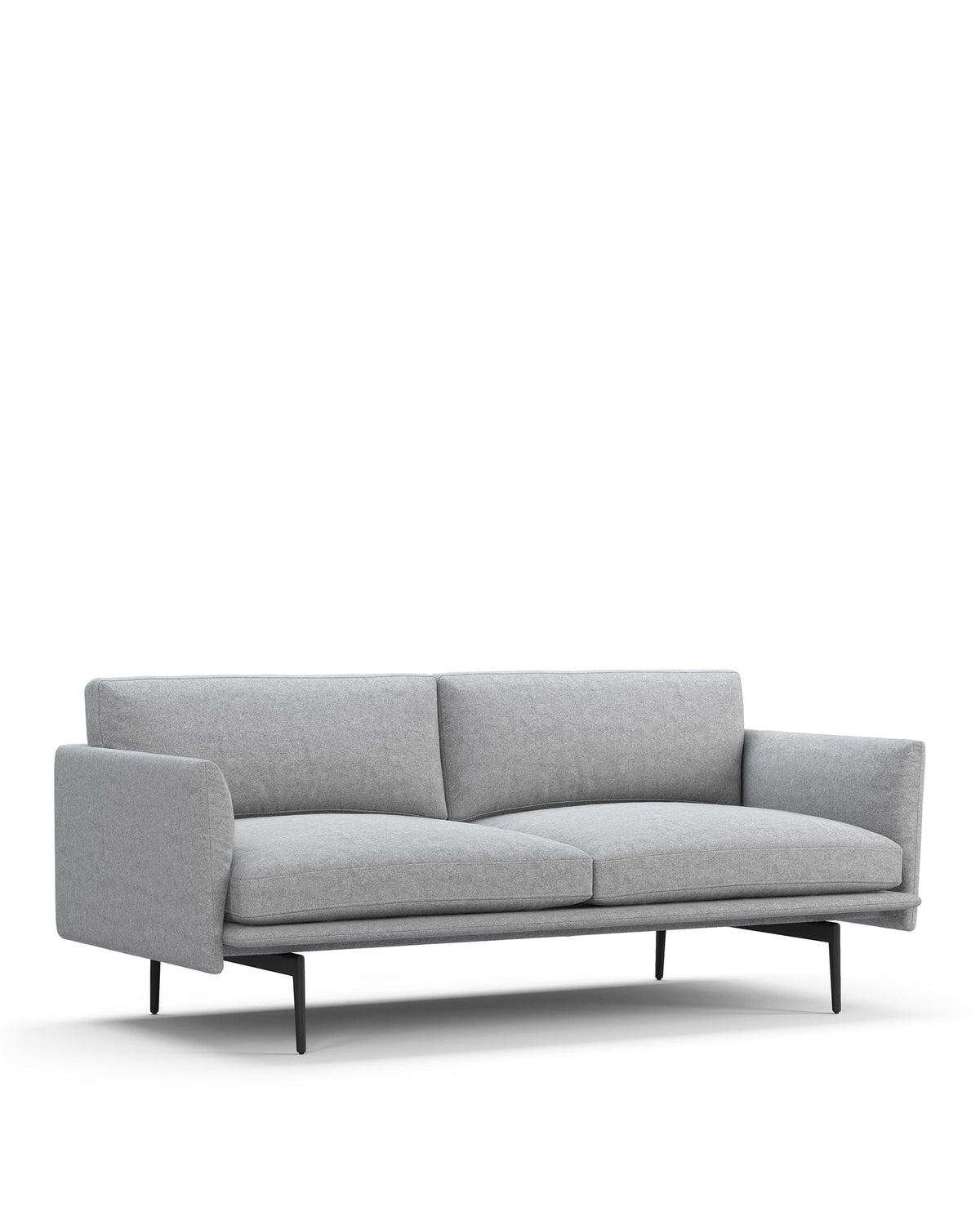 Torika™ two seater sofa | danish cashmere wool - light gray / 2 seaters outline sofa-inspired | madorne