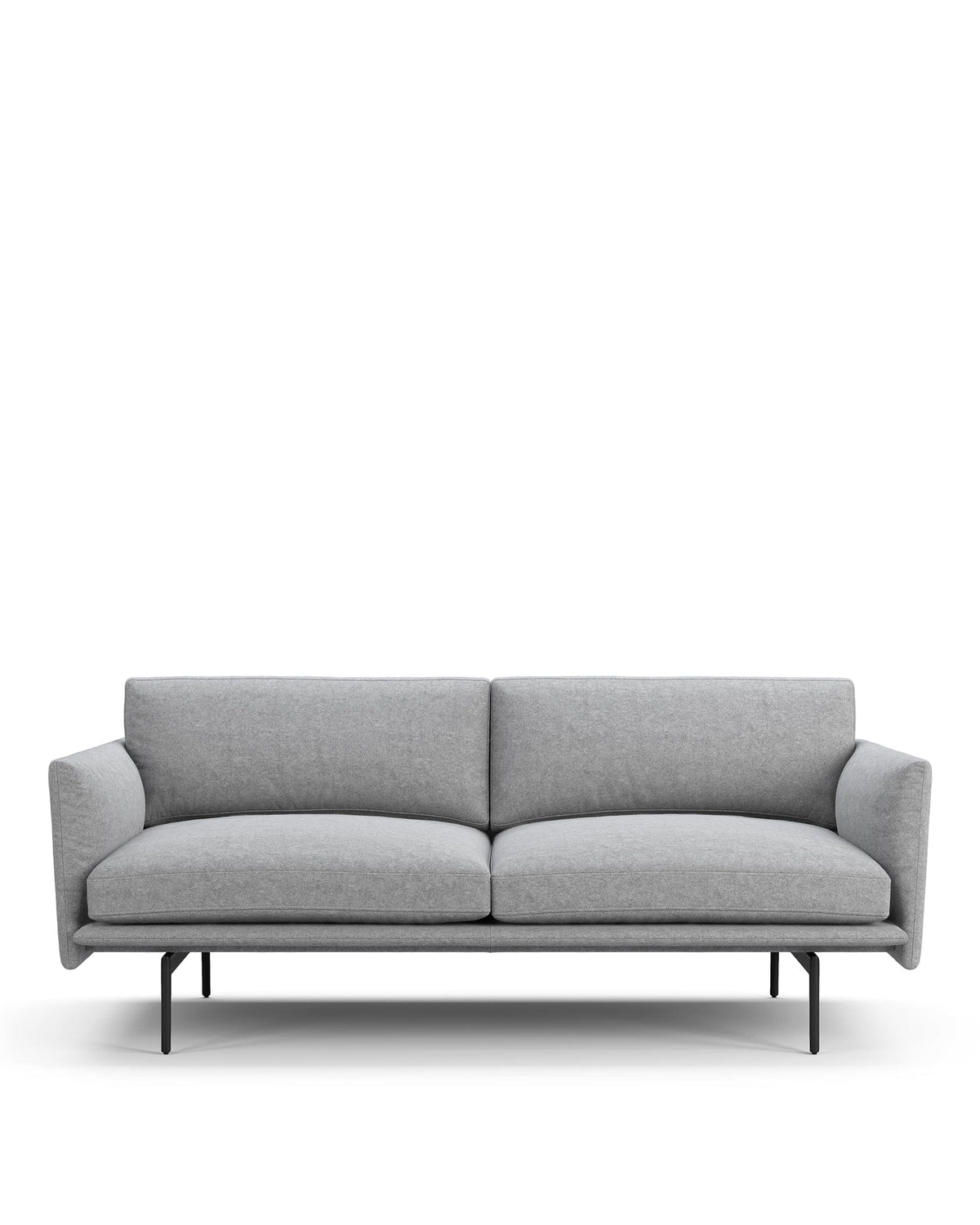 Torika™ two seater sofa | danish cashmere wool - light gray / 2 seaters outline sofa-inspired | madorne