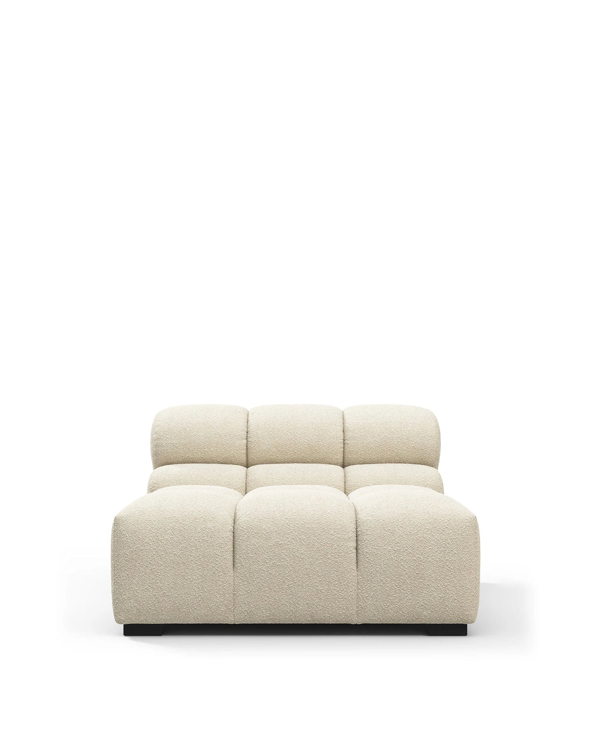 Tuft 05™ armless module | channel tufting - eggshell boucle - modules 05 | designer modular sofa element | madorne