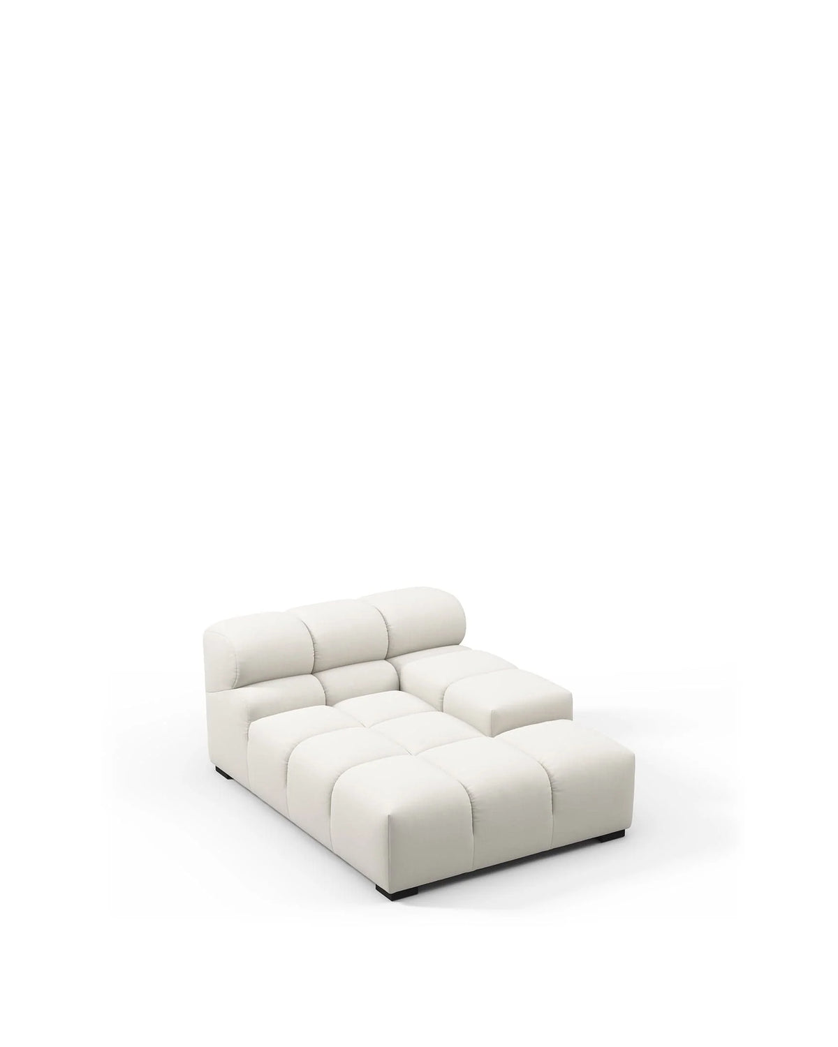 Tuft 05™ module deep right arm | oatmeal brushed weave - modules 05 | modular sofa element | madorne