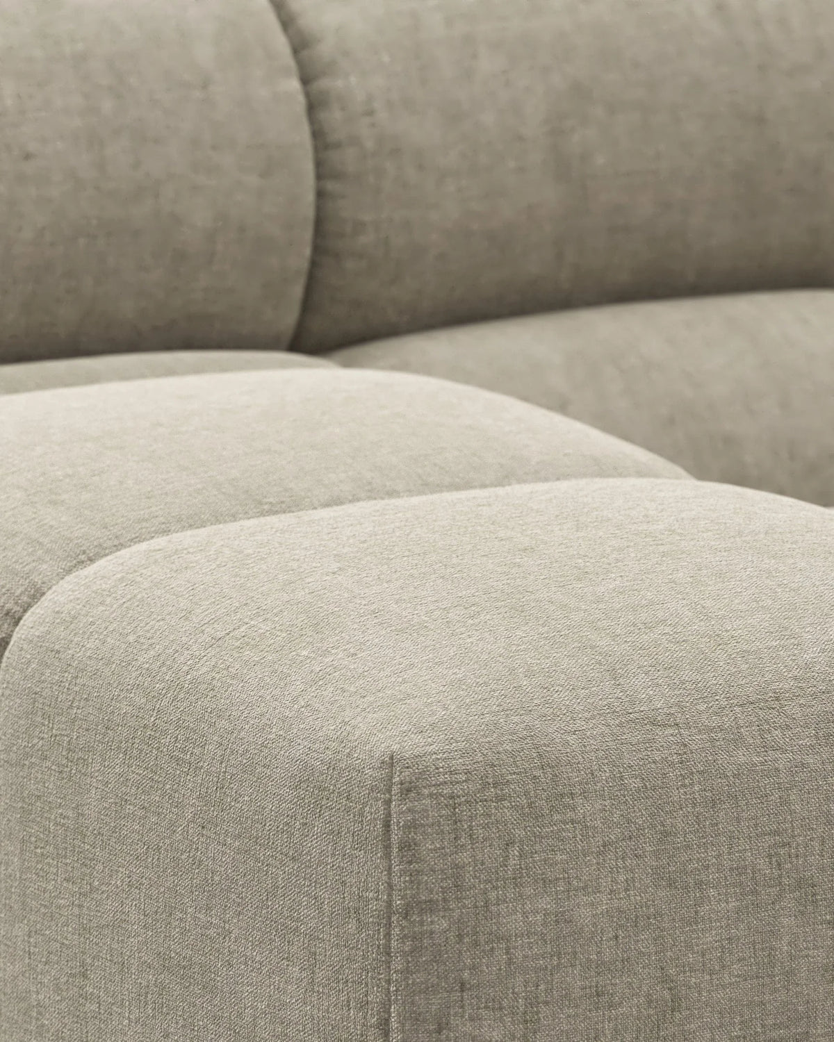 Tuft 05™ module left arm | beige gray chenille - modules 05 | modular sofa element | madorne